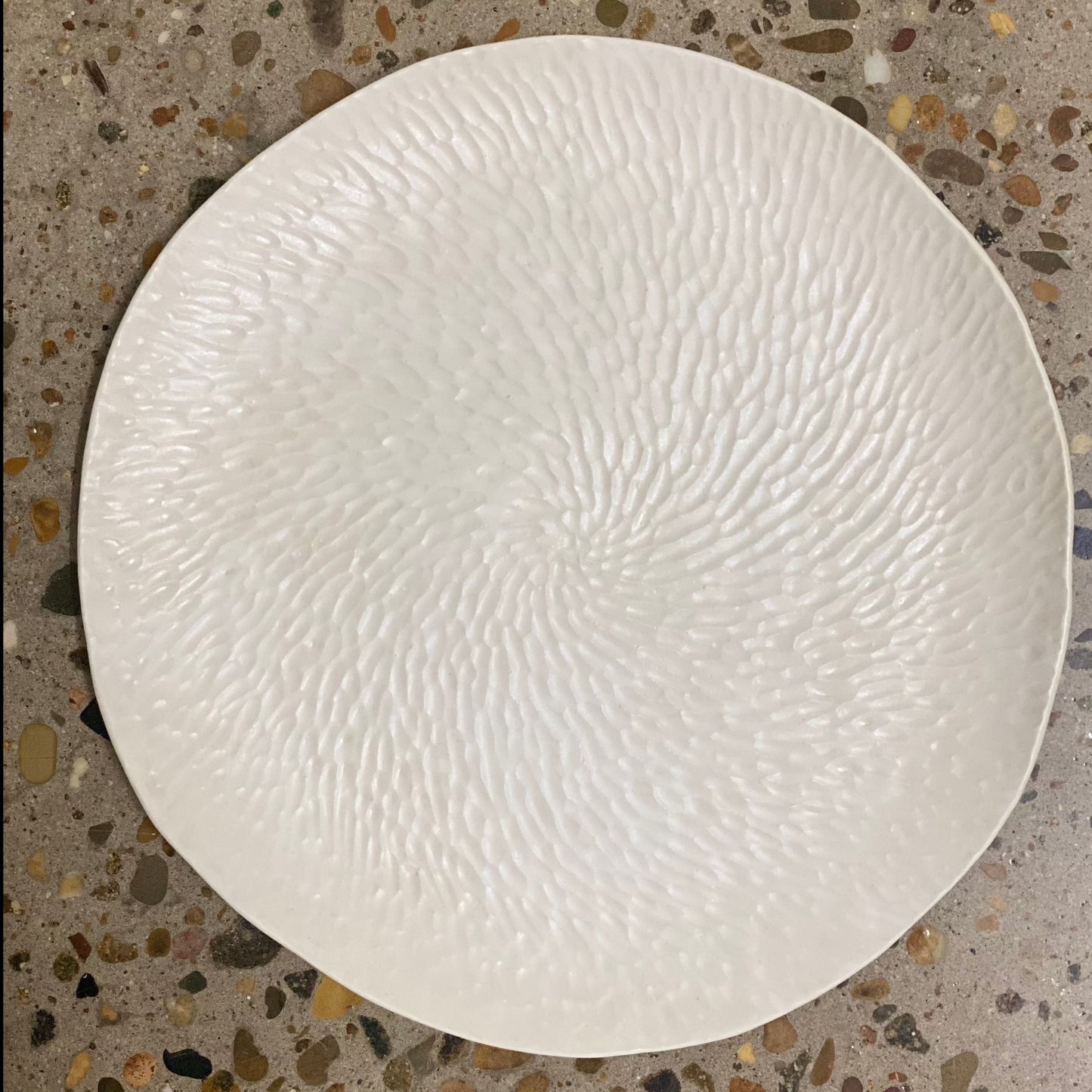 Carved Platter - white clay