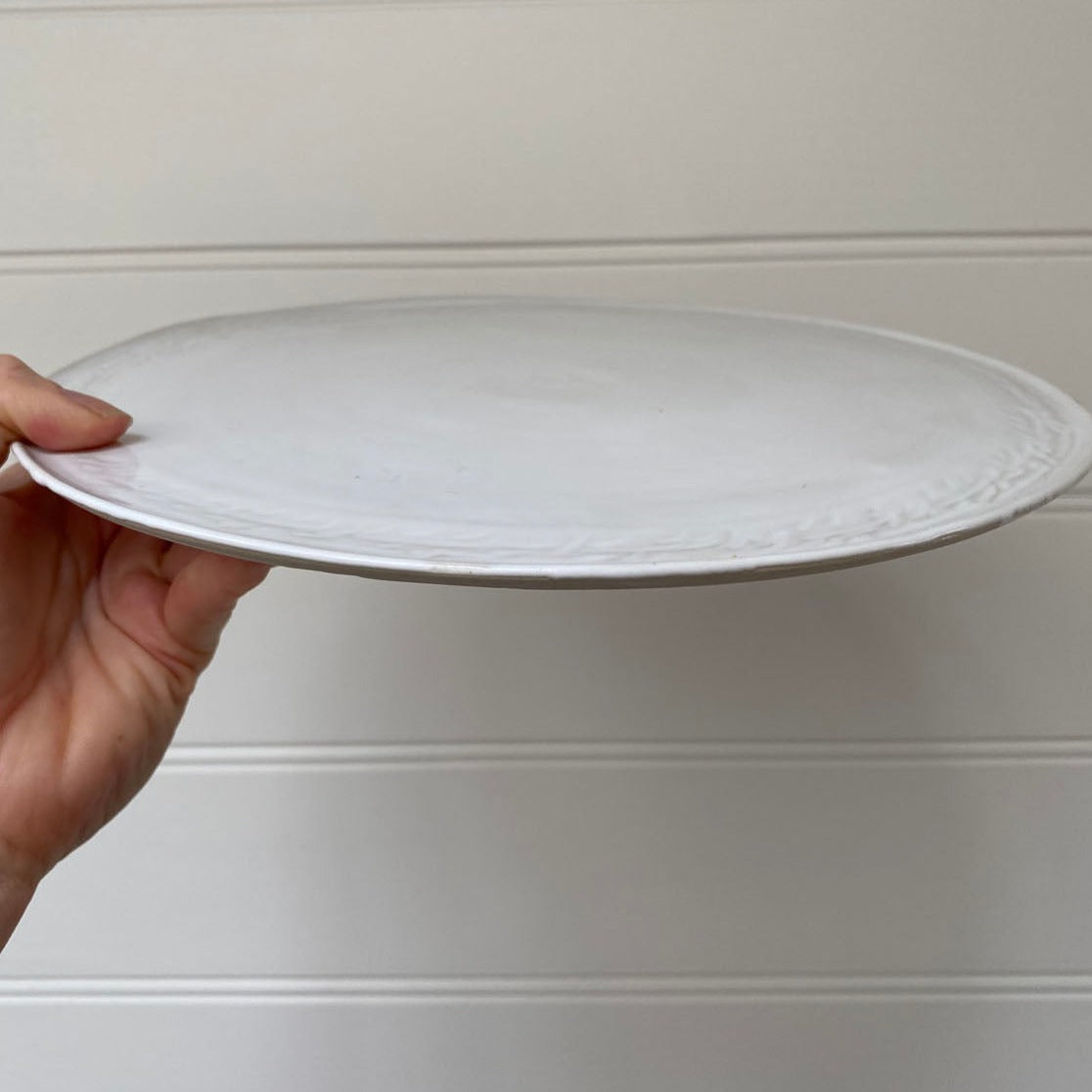 Charger Plate - White clay